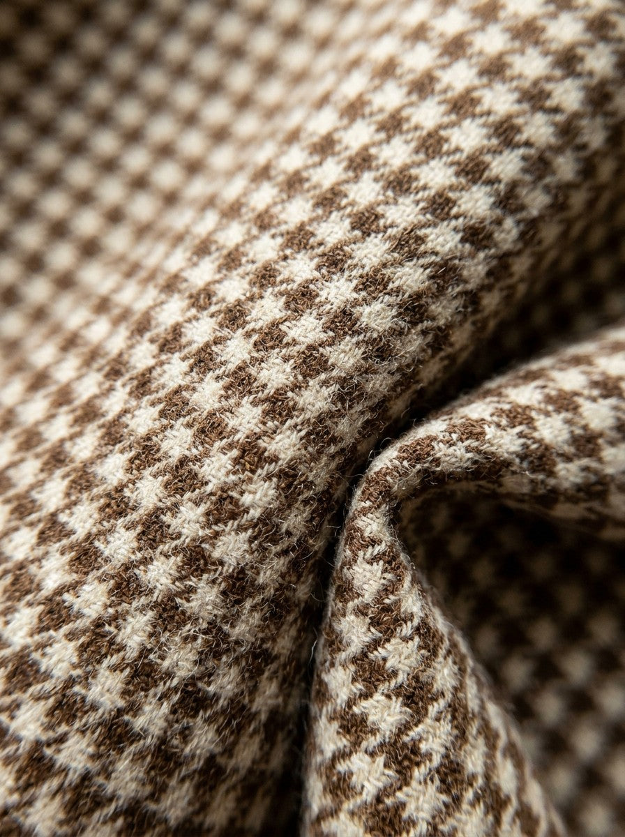 Pemberton houndstooth trousers, fabric close up, Gentlemens Manor