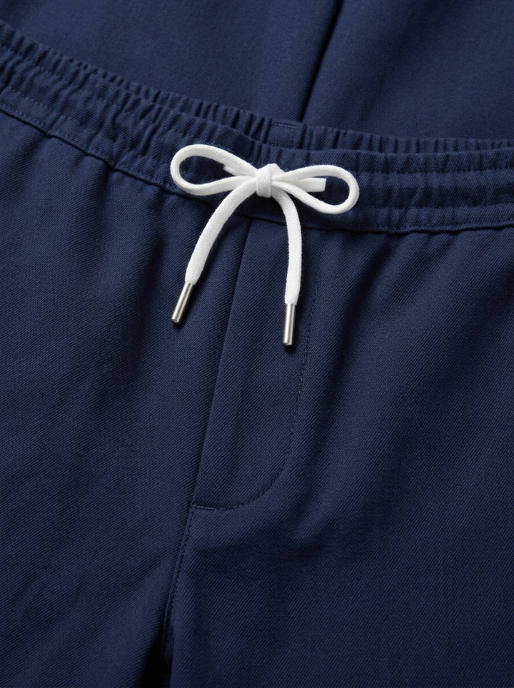 Pendleton slim twill drawstring trousers, fabric close up, Gentlemens Manor