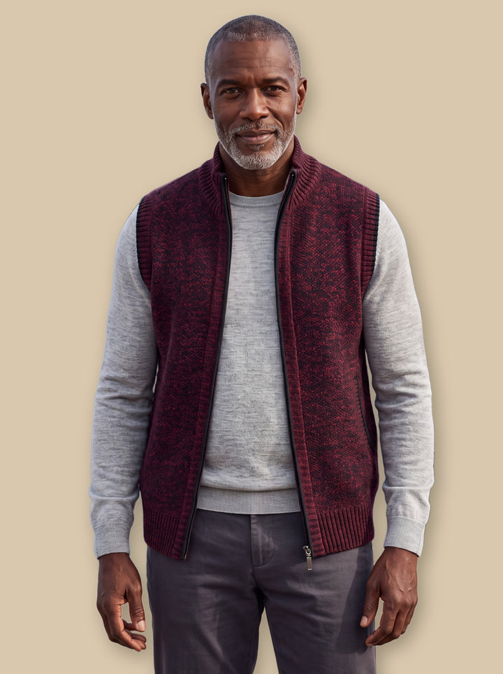 Philip knit sweater in Burgundy, studio - Gentlemens Manor