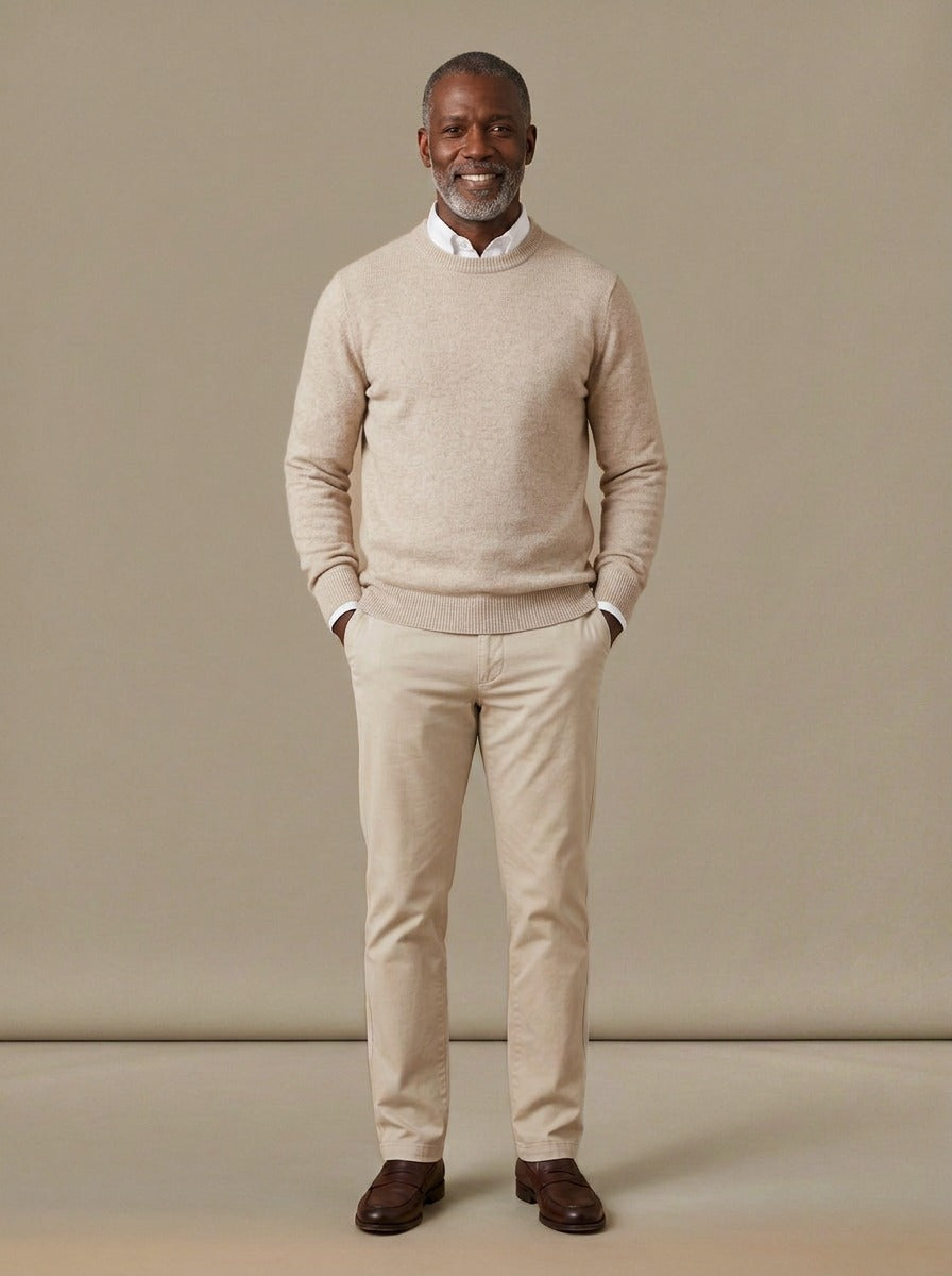 Pierson sweater in Beige, studio, Gentlemens Manor