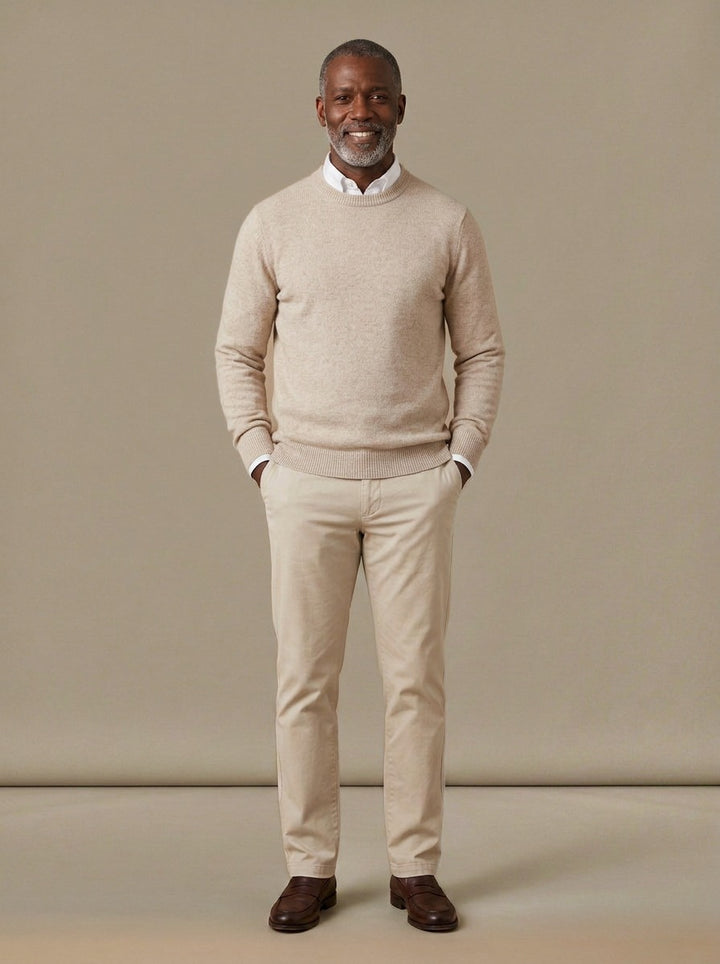 Pierson sweater in Beige, studio, Gentlemens Manor