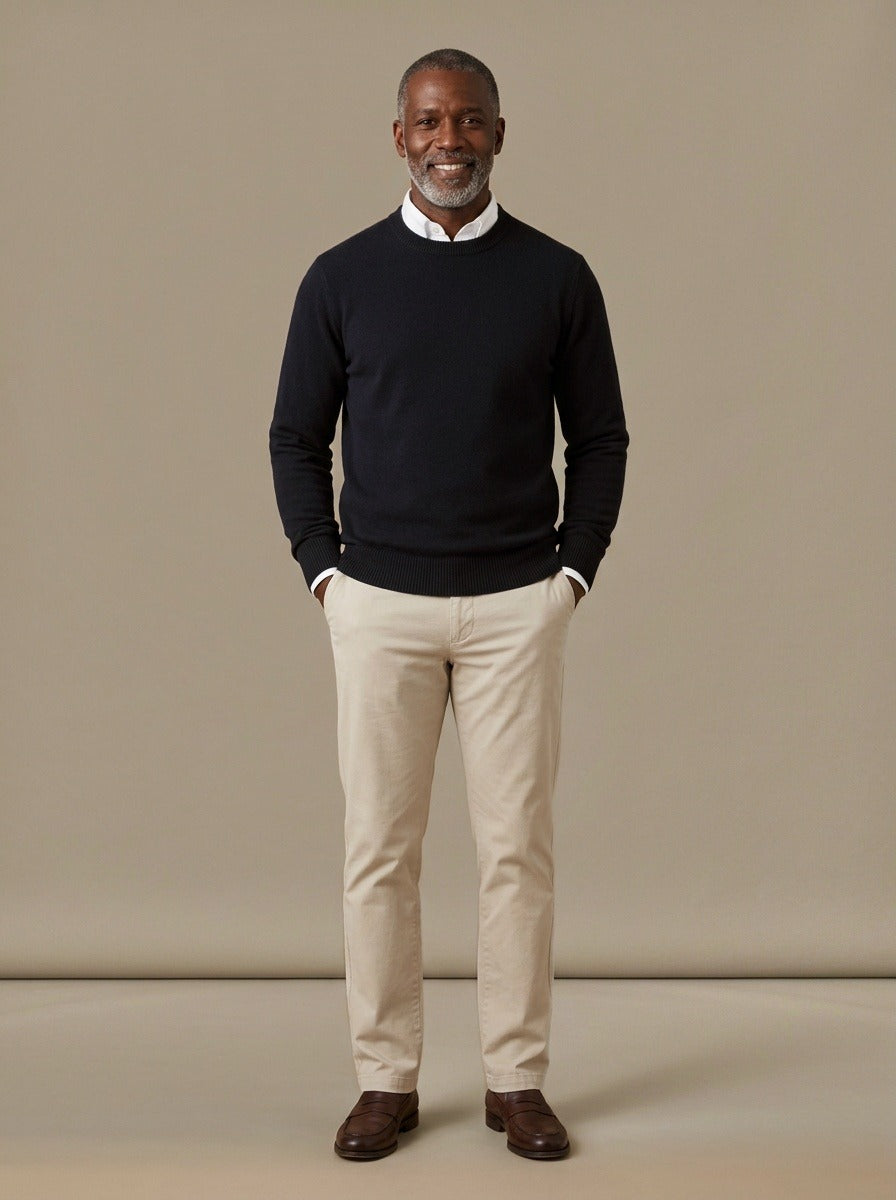 Pierson sweater in Black, studio, Gentlemens Manor