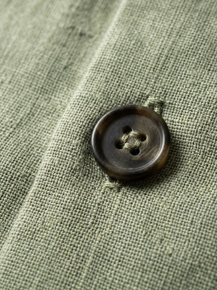 Prescott band collar shirt and pants set, fabric close up, Gentlemens Manor