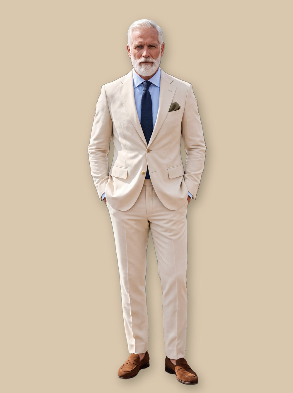 Preston blazer suit in Beige, studio - Gentlemens Manor