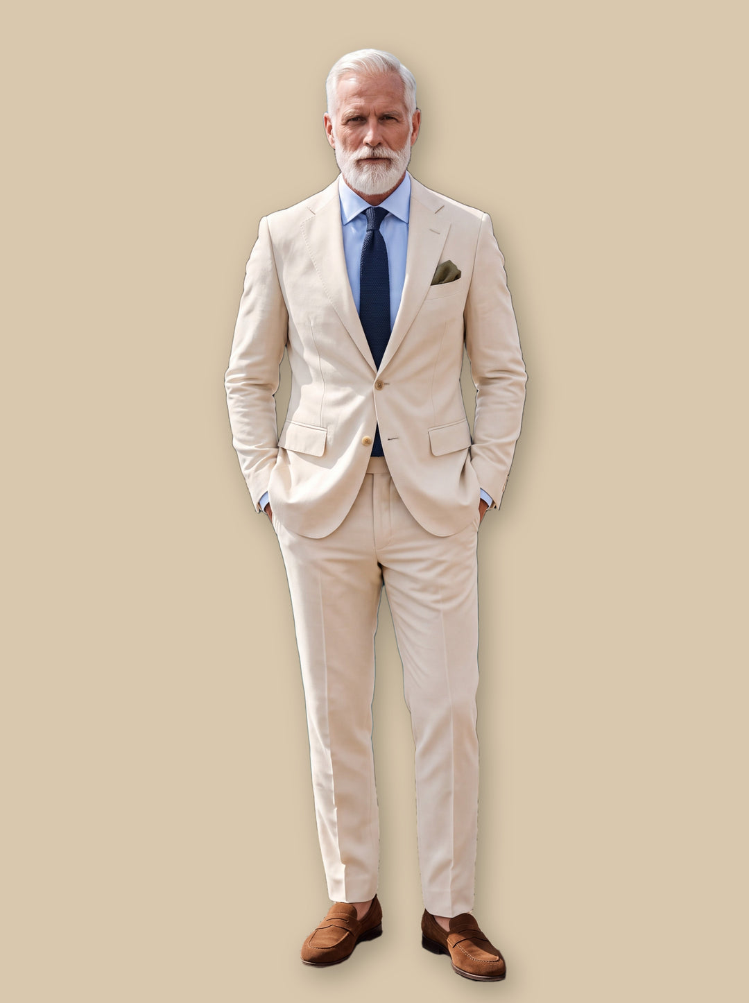 Preston blazer suit in Beige, studio - Gentlemens Manor