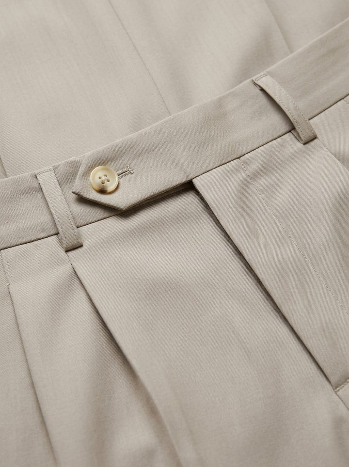 Prewitt button tab trousers, fabric close up, Gentlemens Manor