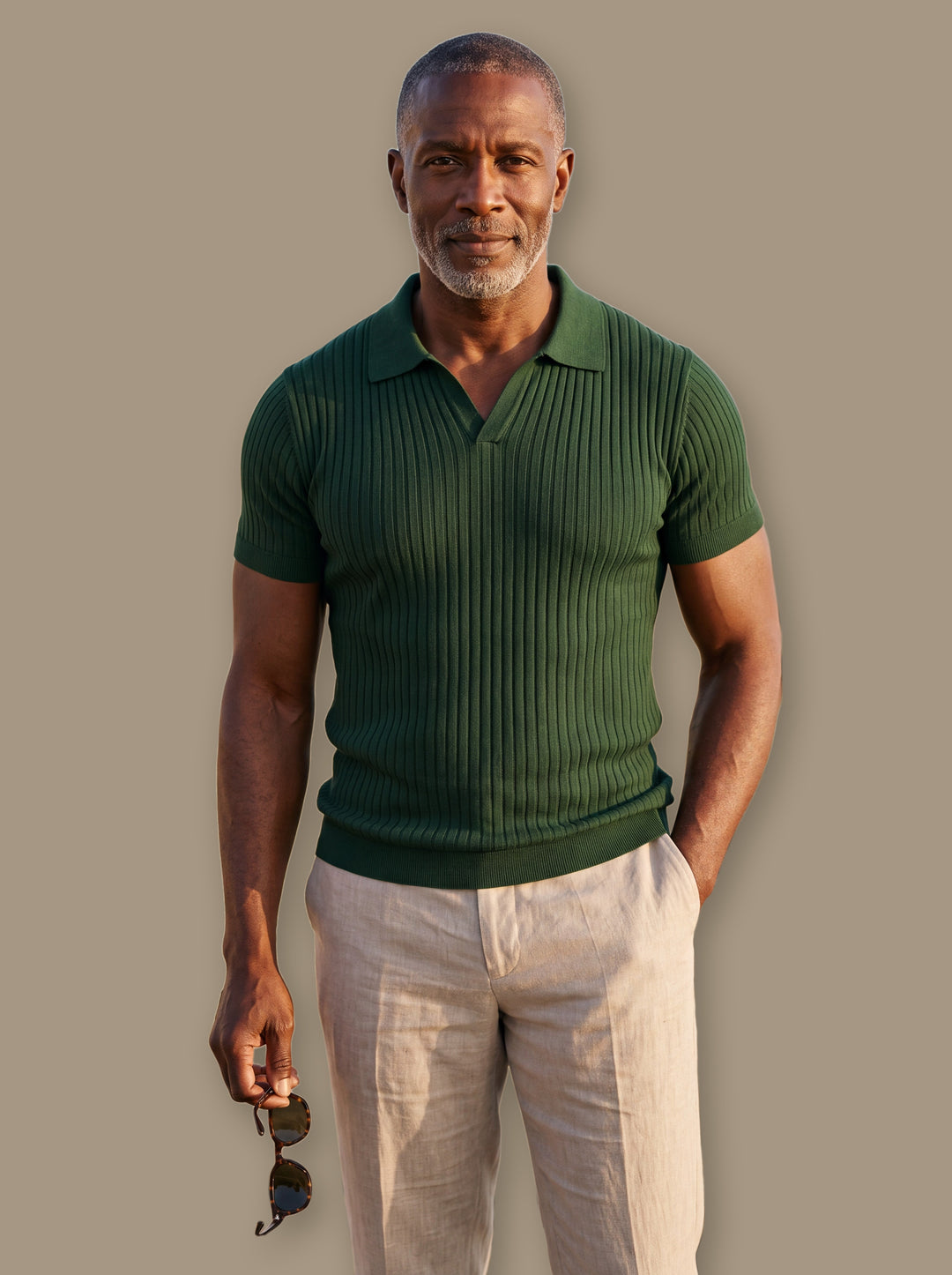 Quentin polo shirt in Green, studio - Gentlemens Manor