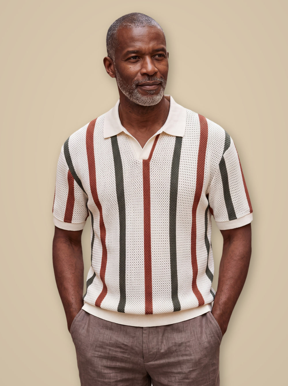 Quincy polo shirt in Beige, studio - Gentlemens Manor