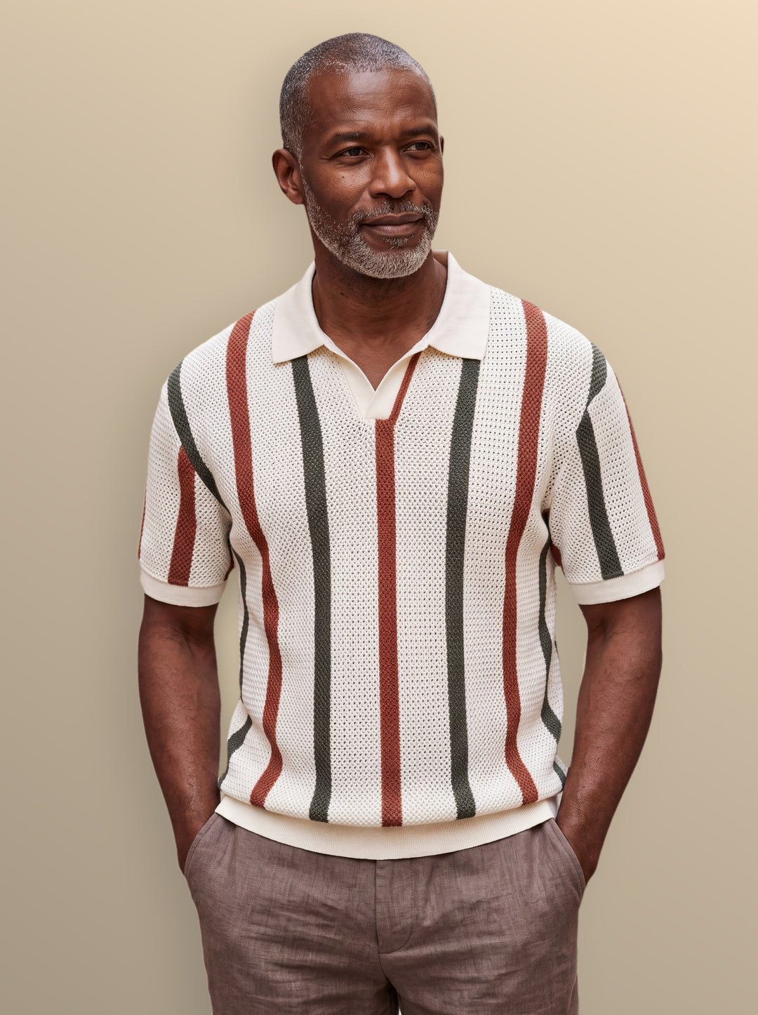 Quincy polo shirt in Beige, studio - Gentlemens Manor