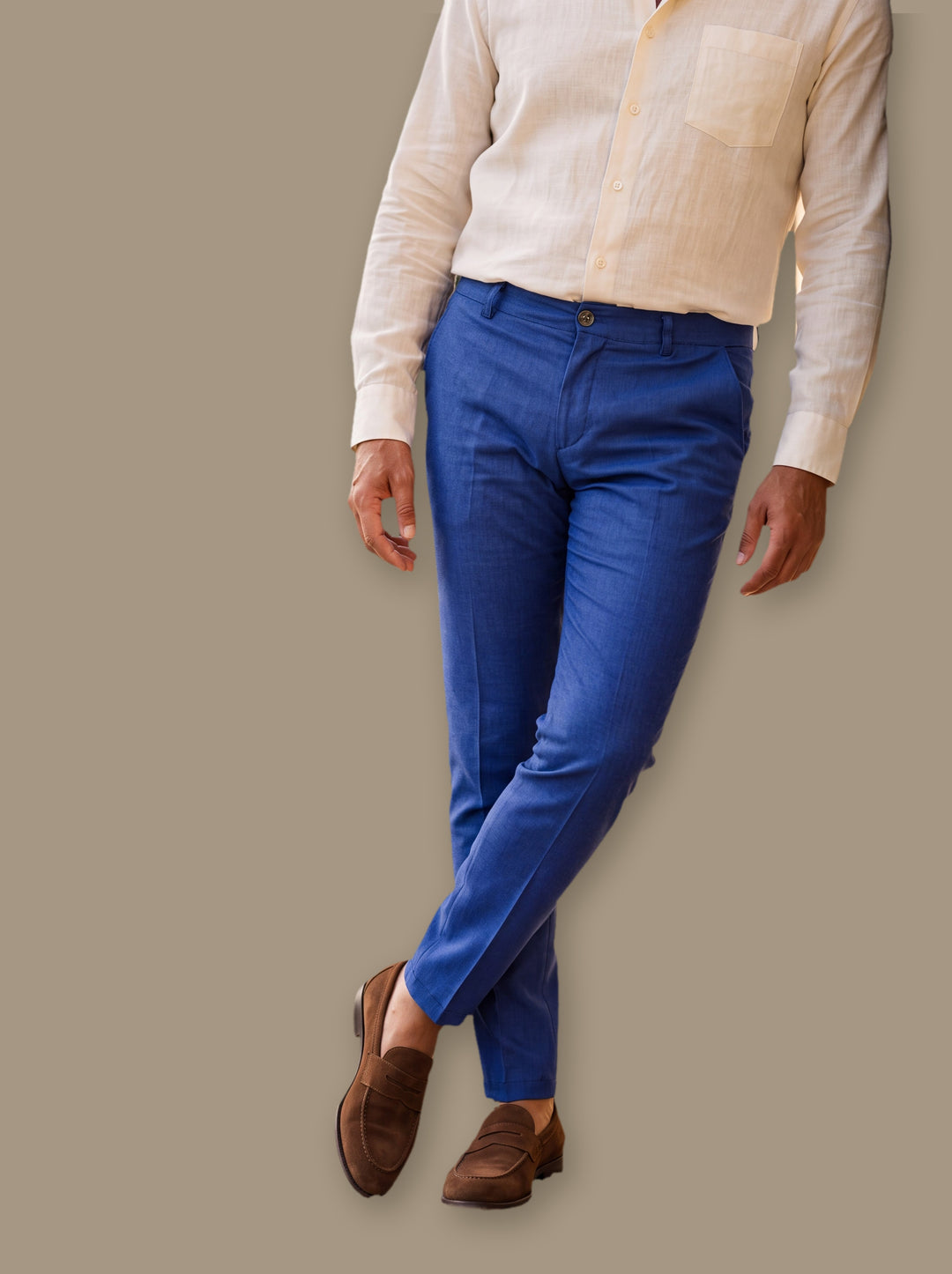 Quinton trousers in Blue, studio - Gentlemens Manor