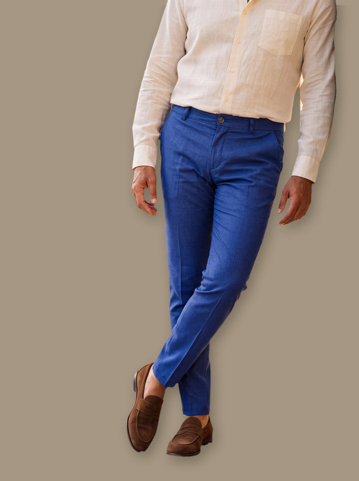 Quinton trousers in Blue, studio - Gentlemens Manor