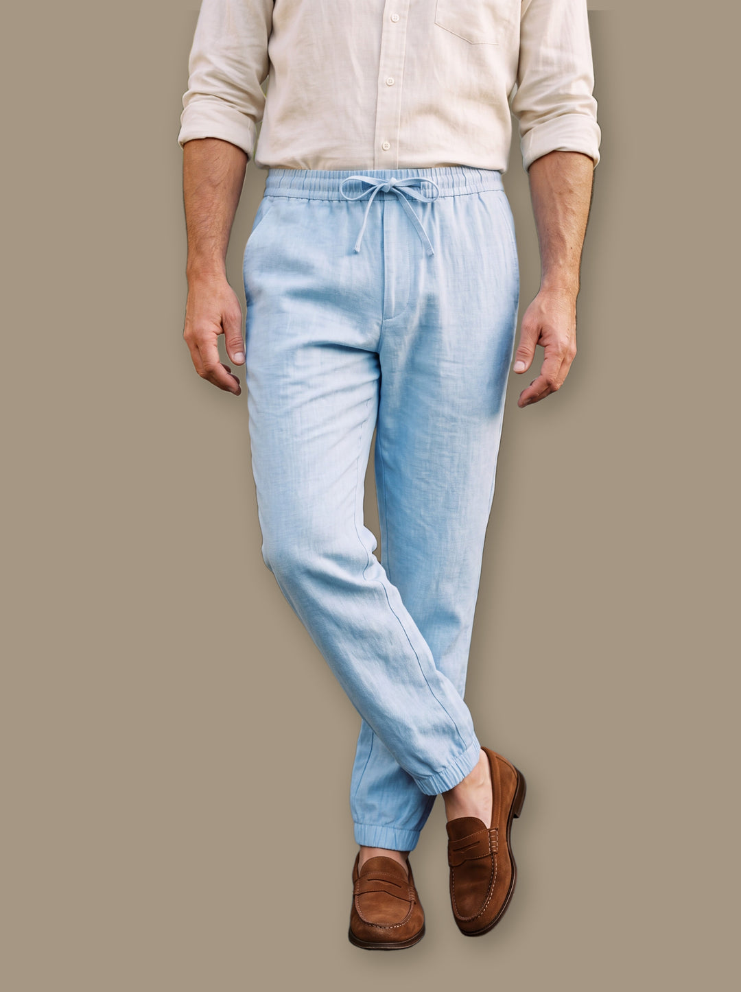 Raleigh trousers in Light Blue, studio - Gentlemens Manor