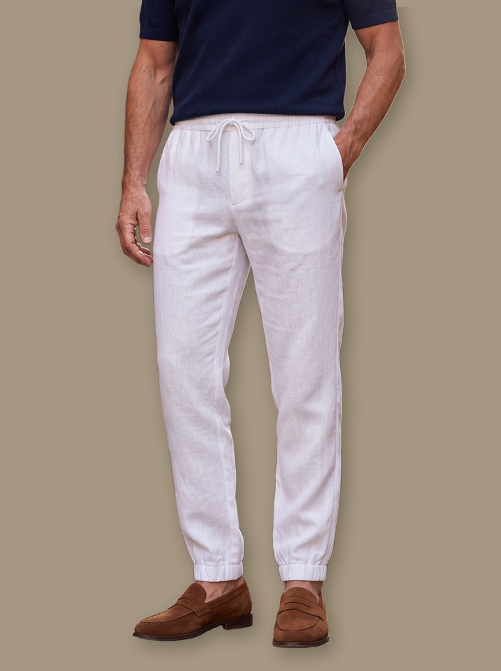 Raleigh trousers in White, studio - Gentlemens Manor