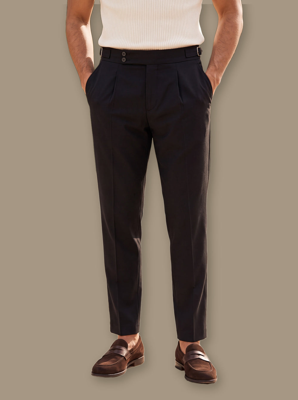 Ralph trousers in Black, studio - Gentlemens Manor