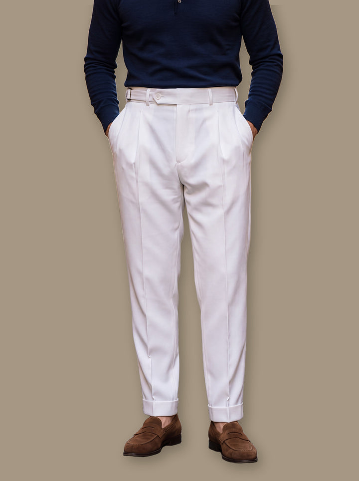 Ransom trousers in White, studio - Gentlemens Manor