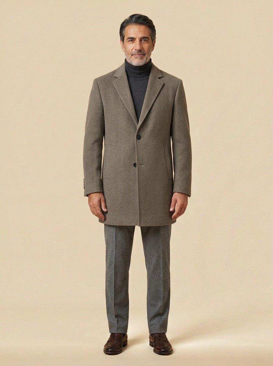 Redmond coat in Brown, studio, Gentlemens Manor