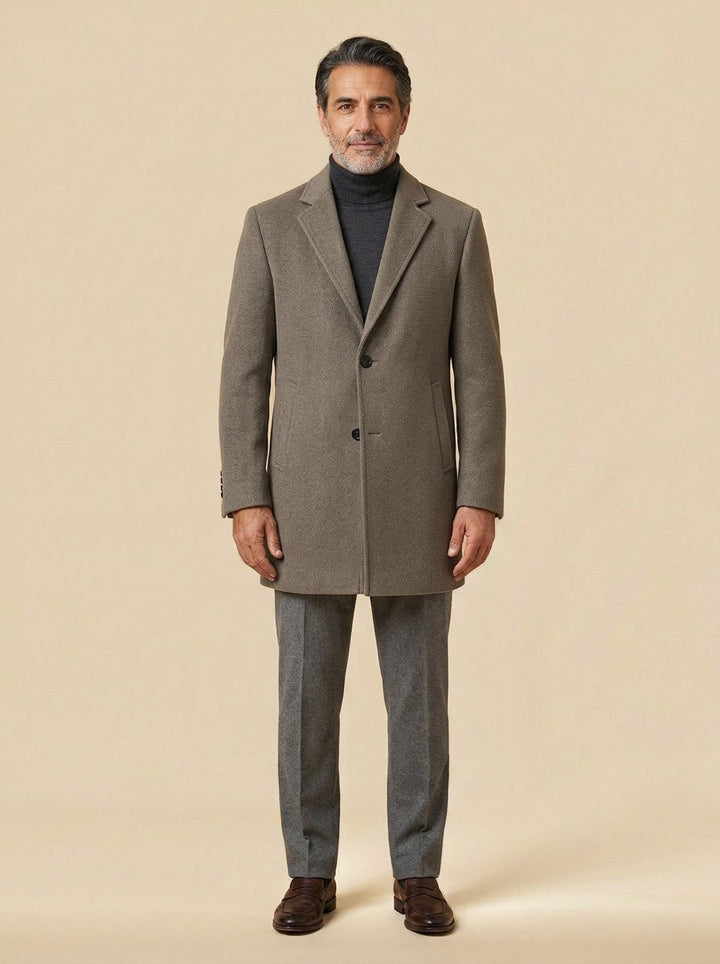 Redmond coat in Brown, studio, Gentlemens Manor