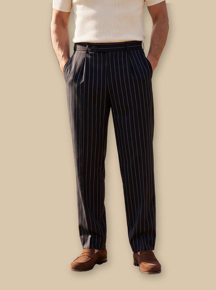 Reed trousers in Black, studio - Gentlemens Manor
