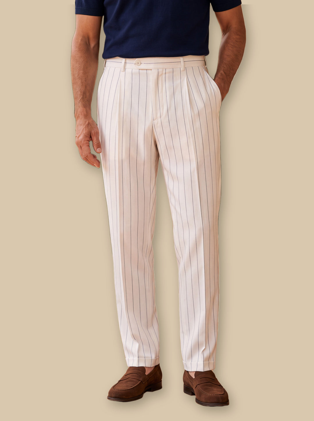Reed trousers in White, studio - Gentlemens Manor