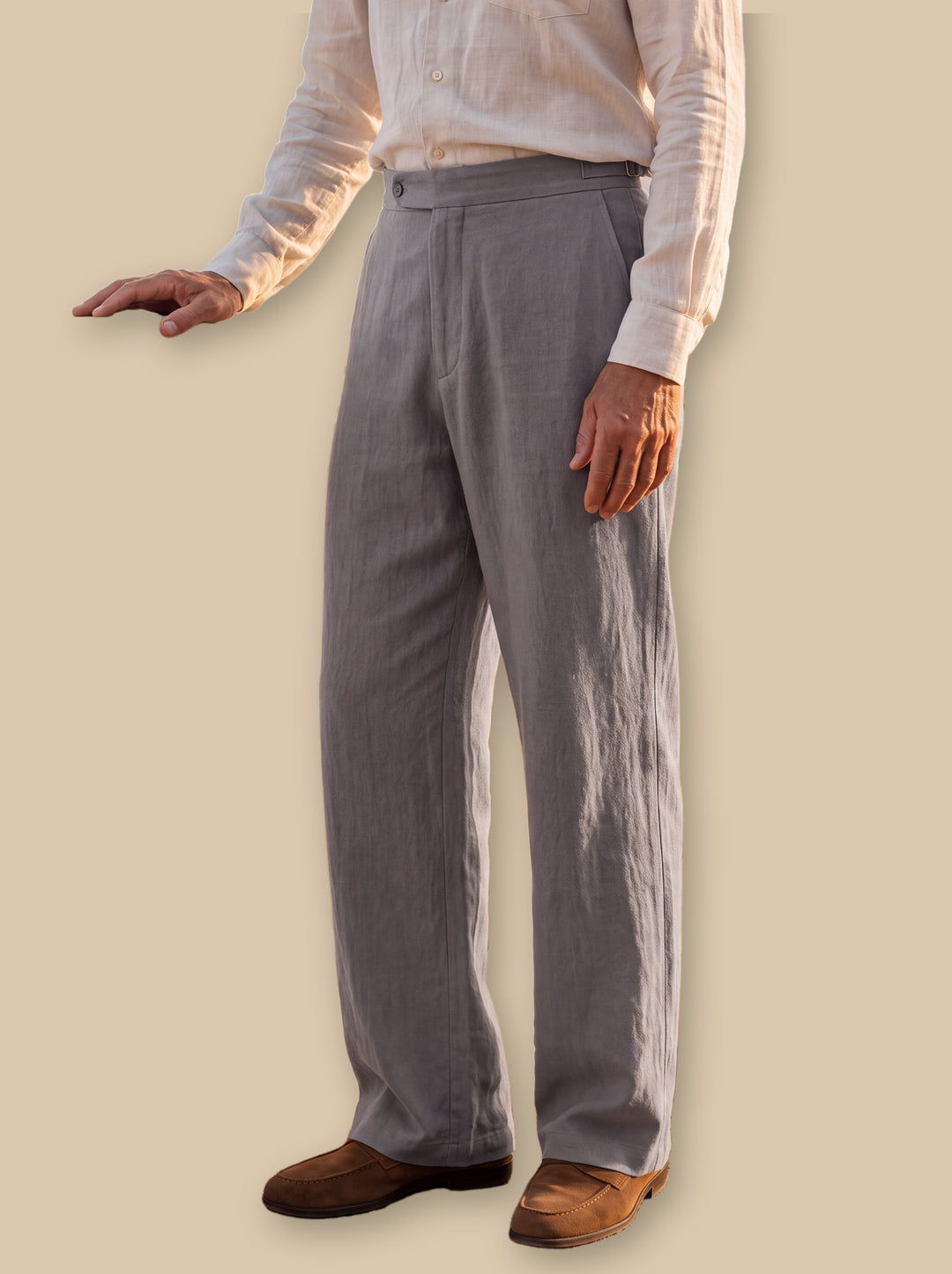 Riley trousers in Grey, studio - Gentlemens Manor