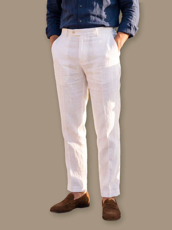 Robert trousers in White, studio - Gentlemens Manor