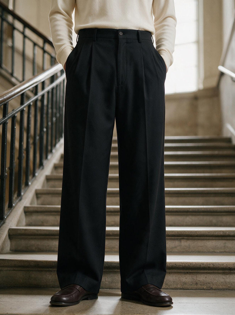 Rockwell dress pants in Black, lifestyle, Gentlemens Manor