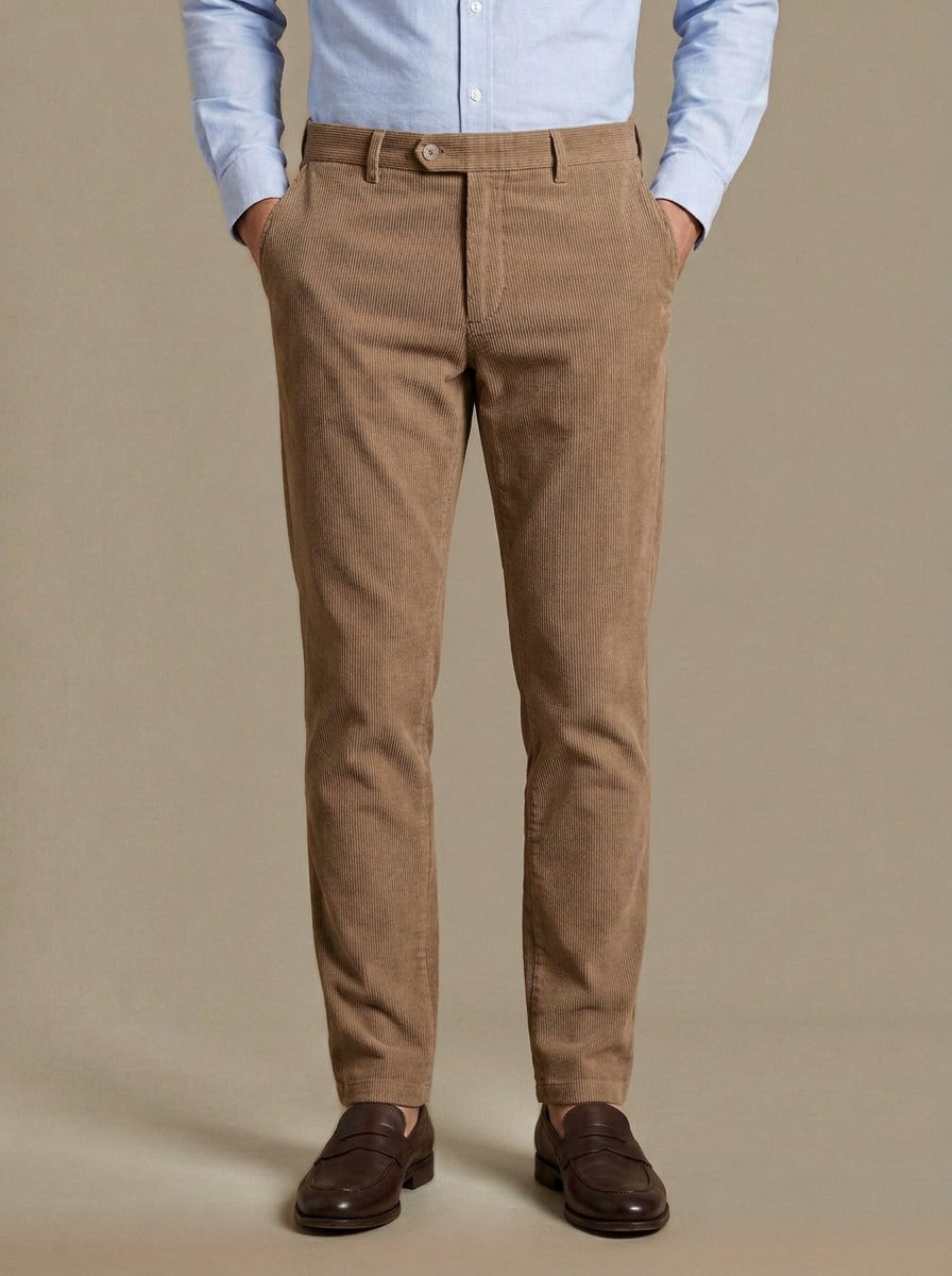 Rollins corduroy pants in Camel, studio, Gentlemens Manor