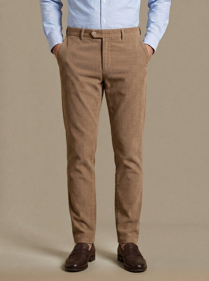 Rollins corduroy pants in Camel, studio, Gentlemens Manor