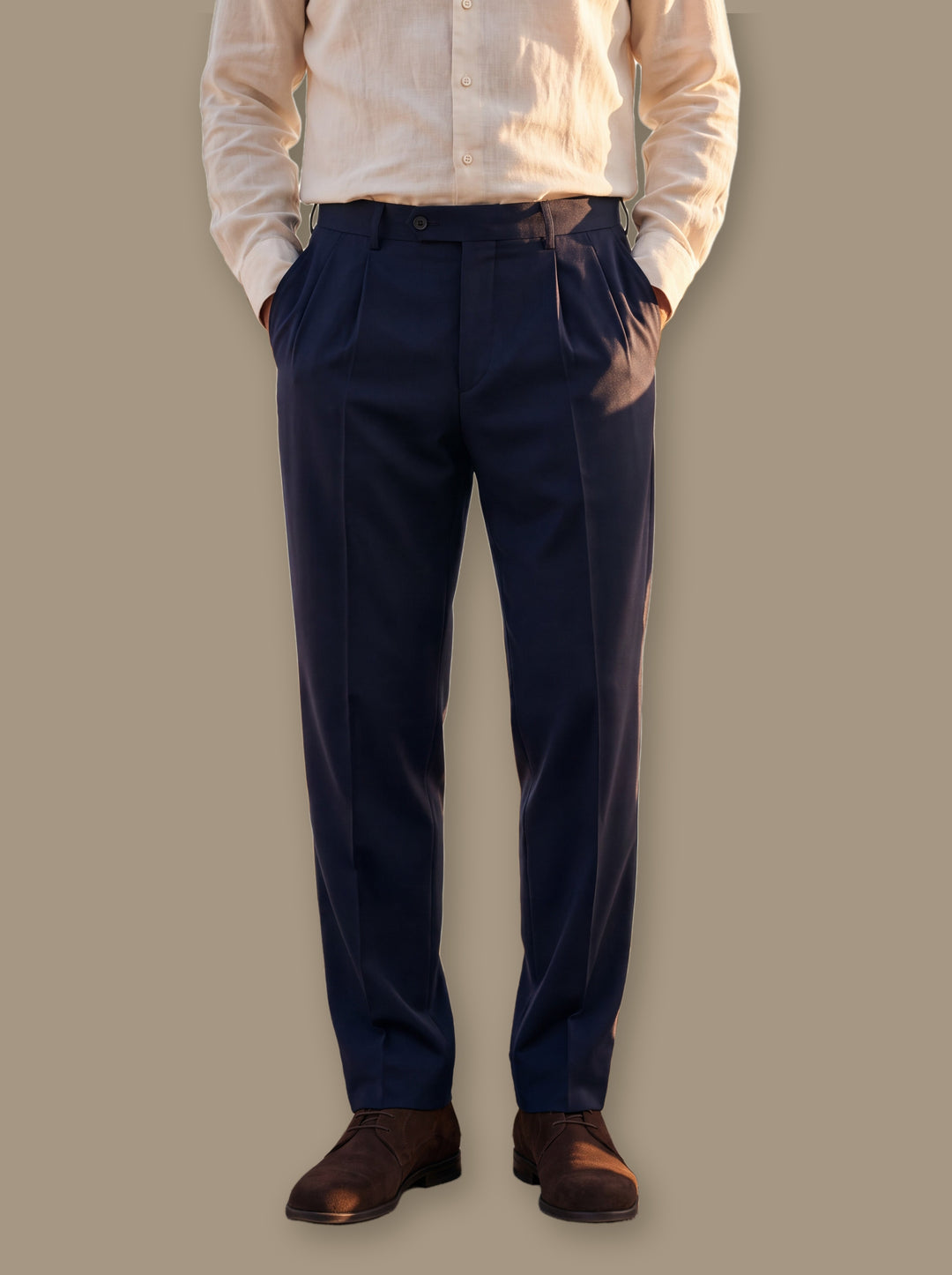 Roman trousers in Navy, studio - Gentlemens Manor