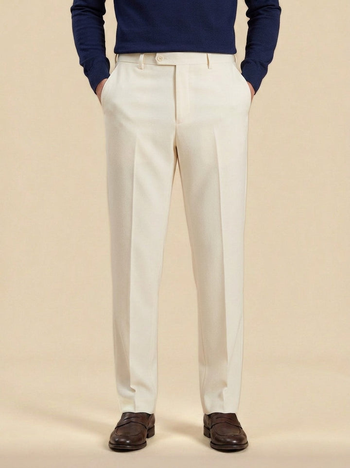 Royce dress pants in Cream, studio, Gentlemens Manor
