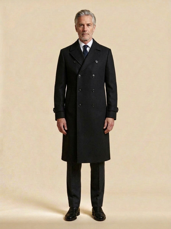 Rutledge coat in Black, studio, Gentlemens Manor