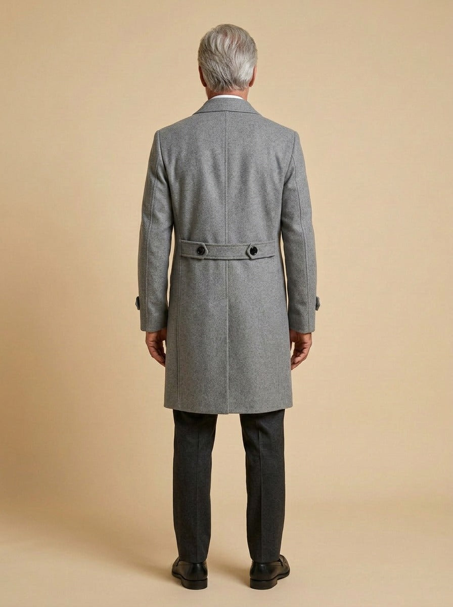 Rutledge coat in Grey, back view, Gentlemens Manor