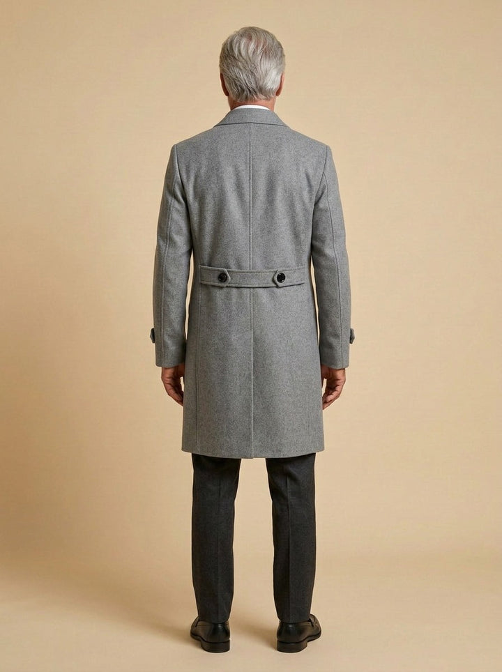 Rutledge coat in Grey, back view, Gentlemens Manor