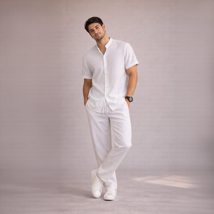 The Pinewater Men’s Linen Summer Trendy Set – Shirt &amp; Pants