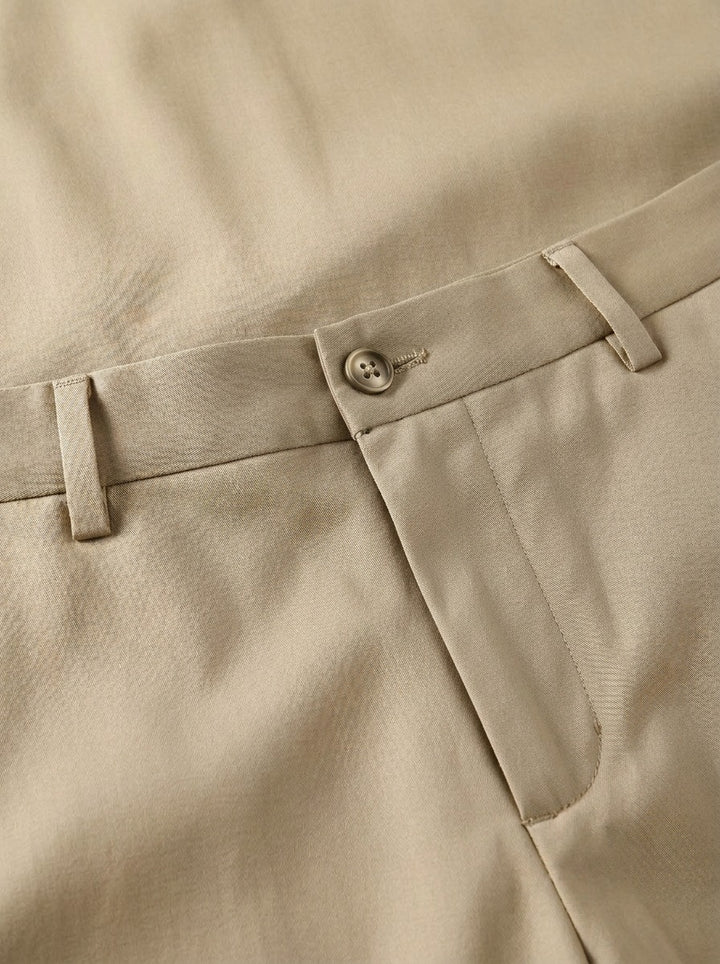 Saunders flat front dress trousers, fabric close up, Gentlemens Manor