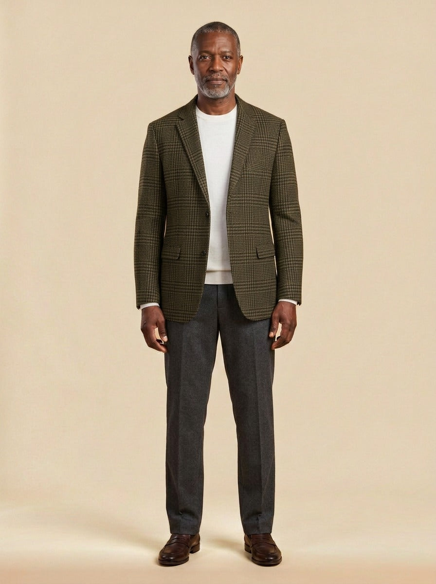 Sedgwick glen check blazer in Brown, studio, Gentlemens Manor