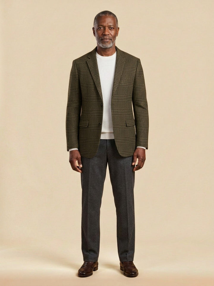 Sedgwick glen check blazer in Brown, studio, Gentlemens Manor