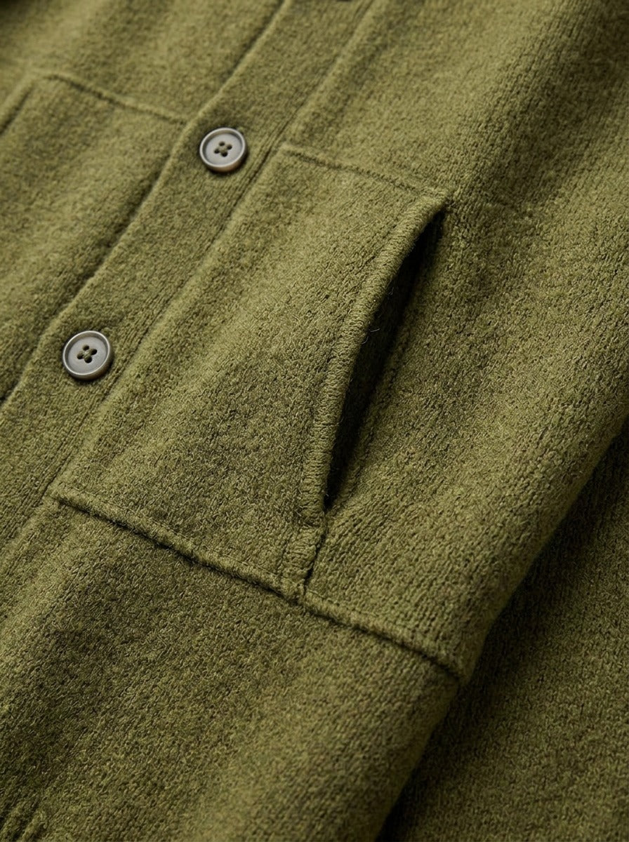 Selby round neck cardigan, fabric close up, Gentlemens Manor