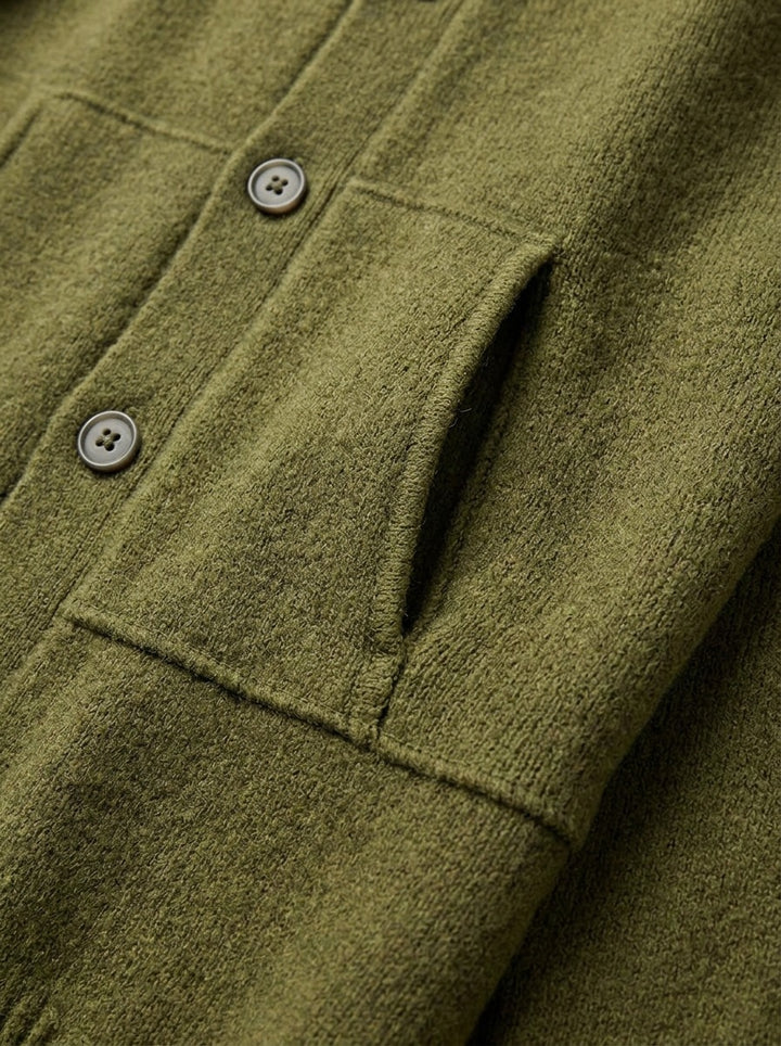 Selby round neck cardigan, fabric close up, Gentlemens Manor