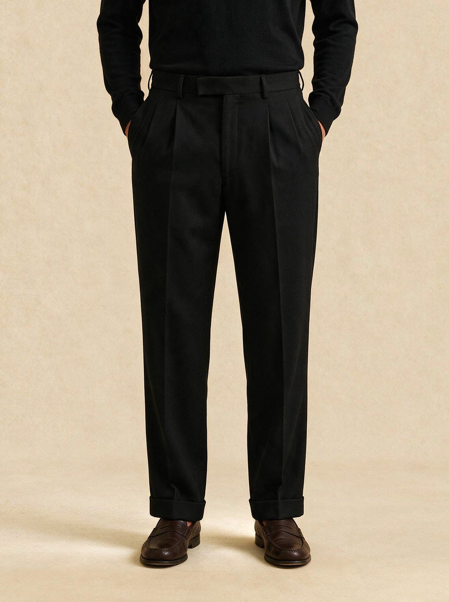Sheldon dress pants in Black, studio, Gentlemens Manor