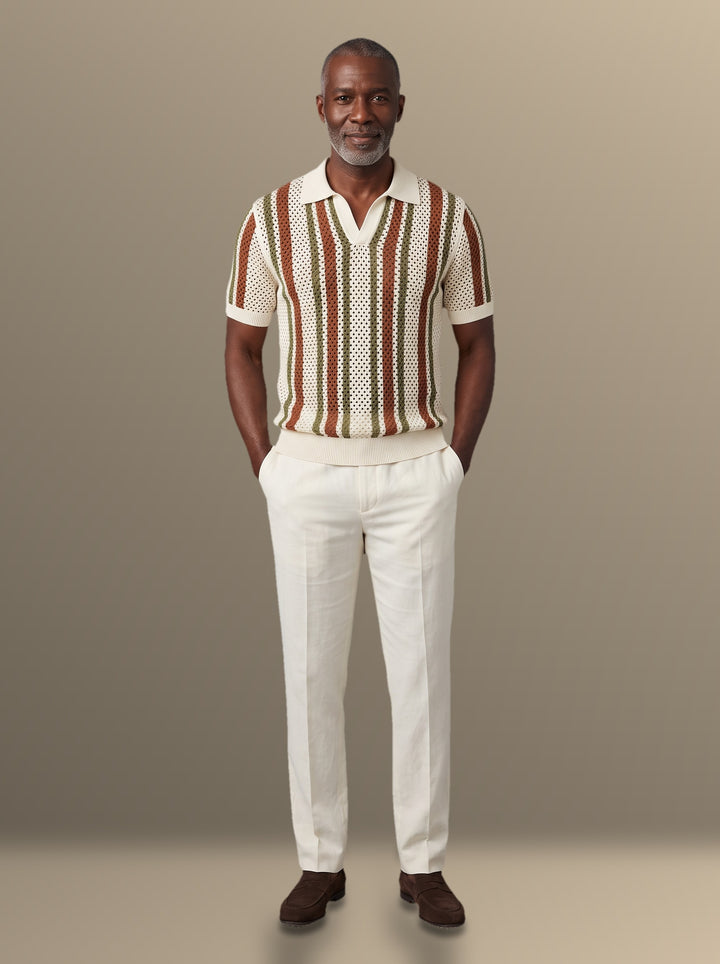 Sheridan polo and pants set in Cream, studio, Gentlemens Manor