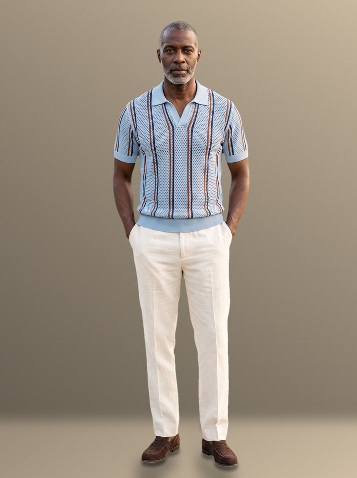 Sheridan polo and pants set in Light Blue, studio, Gentlemens Manor