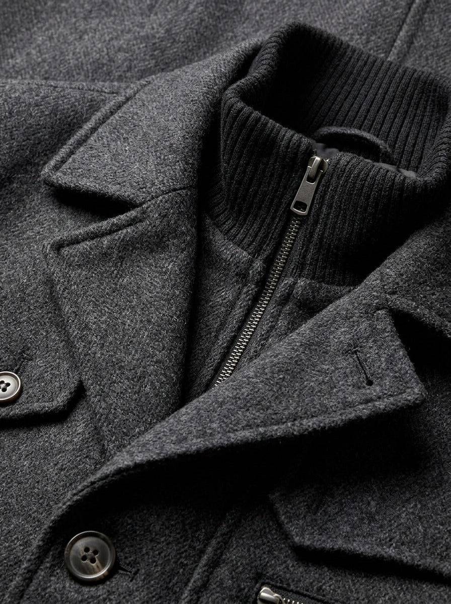 Sherwood car coat, fabric close up, Gentlemens Manor