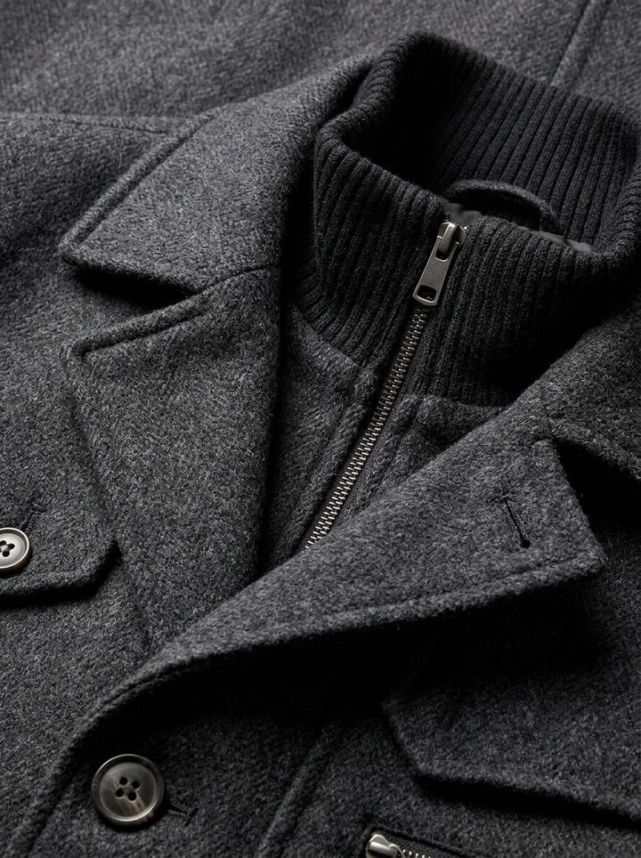 Sherwood car coat, fabric close up, Gentlemens Manor