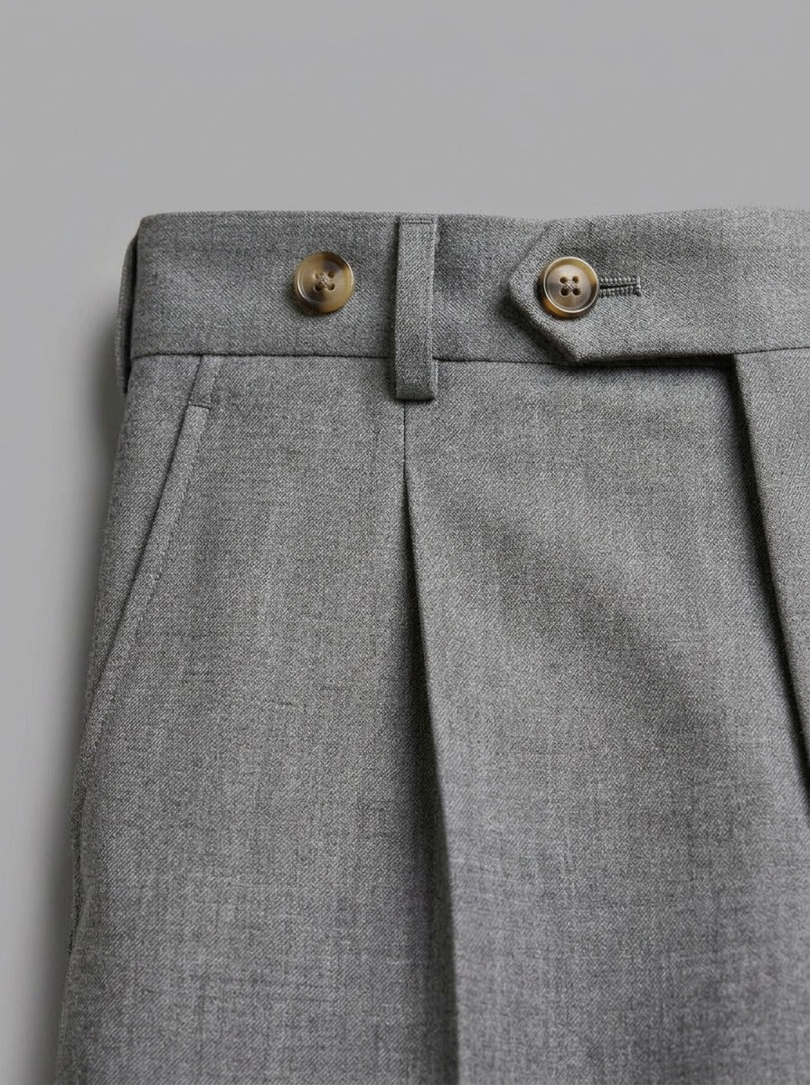 Sidney pleated dress pants, fabric close up, Gentlemens Manor