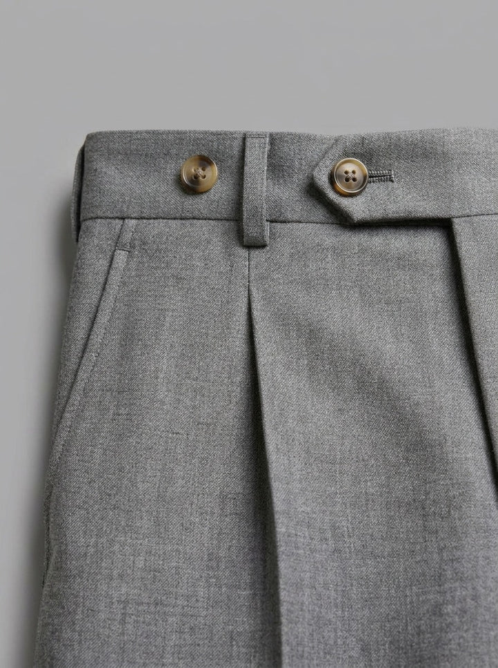 Sidney pleated dress pants, fabric close up, Gentlemens Manor