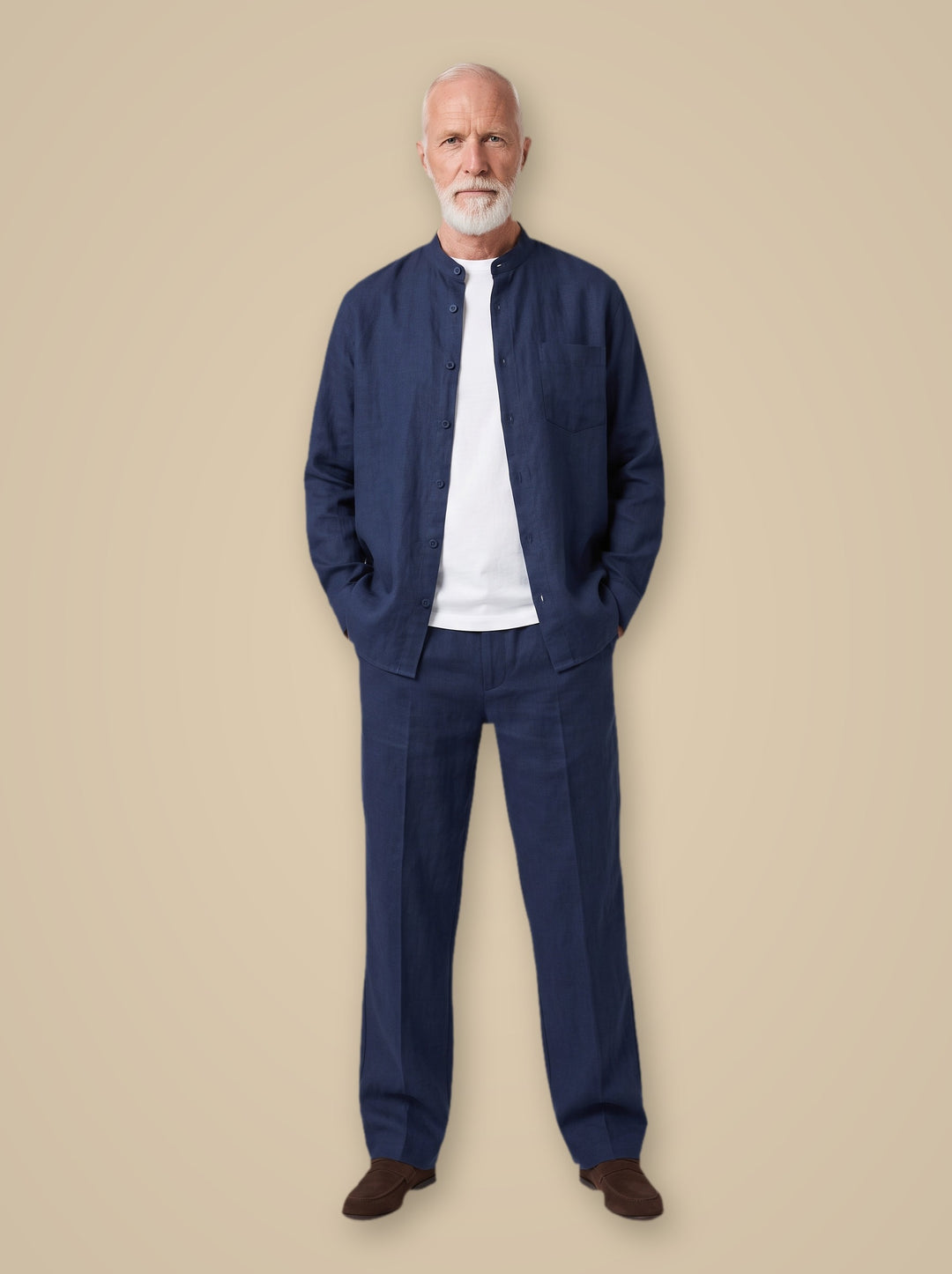 Sinclair two piece set in Navy, studio, Gentlemens Manor