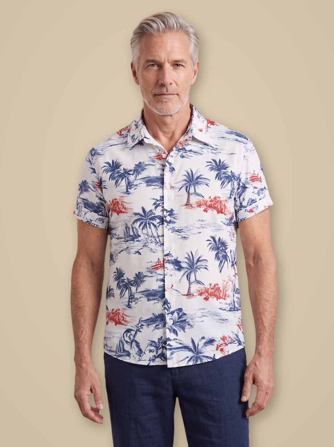 Sterling casual shirt in Beige, studio - Gentlemens Manor
