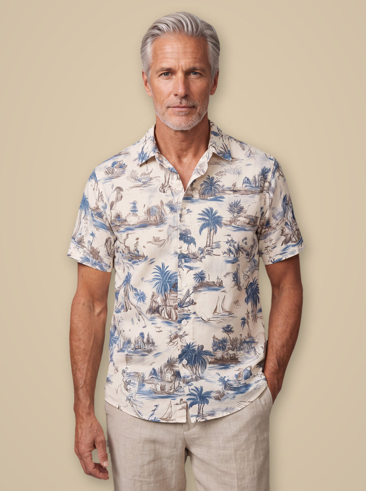 Sterling casual shirt in Cream, studio - Gentlemens Manor