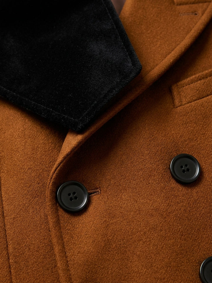 Stuart chesterfield overcoat, fabric close up, Gentlemens Manor